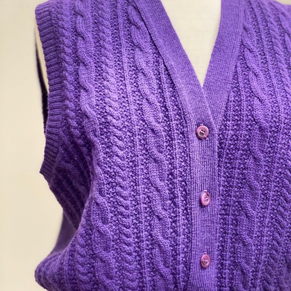 Pendleton Cardigan Vest, Vintage 60s, Size L - Picture 8 of 10